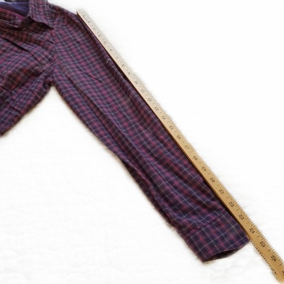 Columbia purple plaid button up pockets top medium - Picture 3 of 12